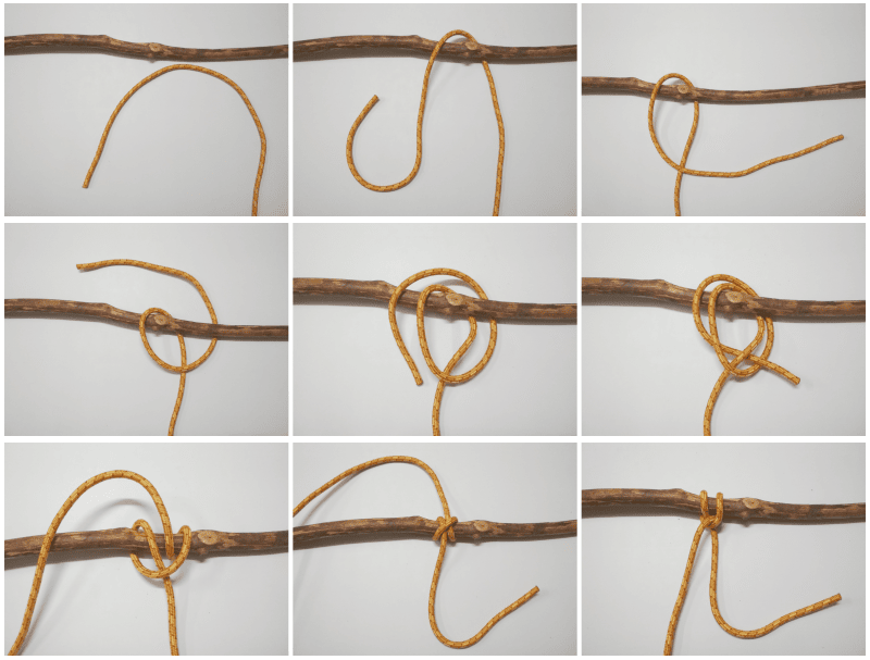 Clove hitch for whip