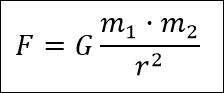 Fórmula Ley Gravitación Universal