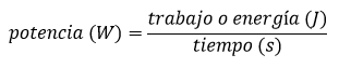 Fórmula de la potencia