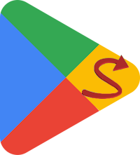  Google Play-Logo, um dorthin zu navigieren